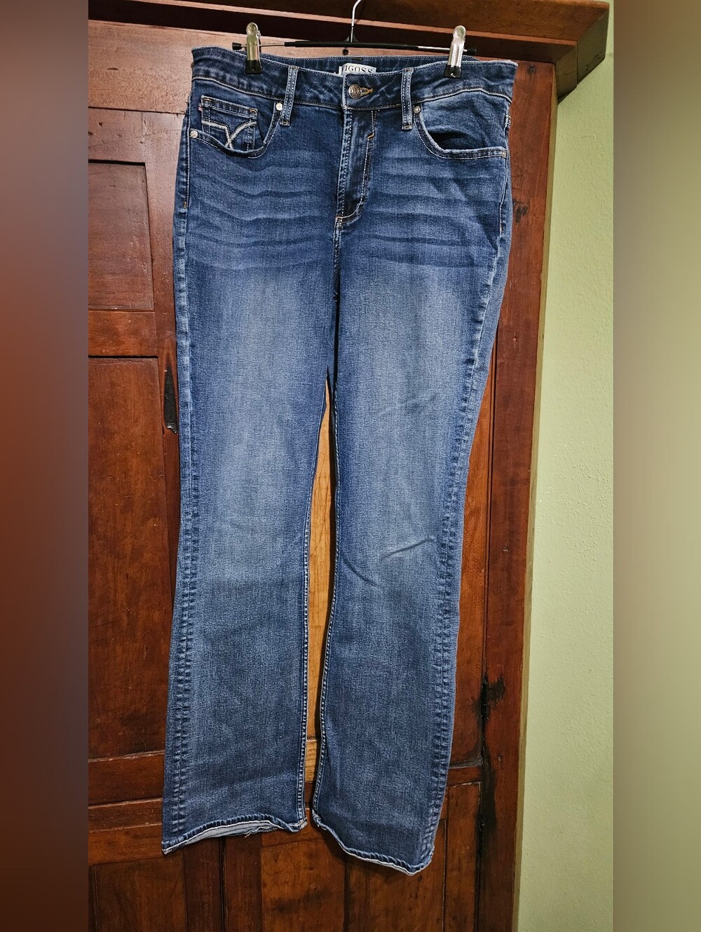Vigoss Size 12 Dark Blue Women's Bootcut Jeans